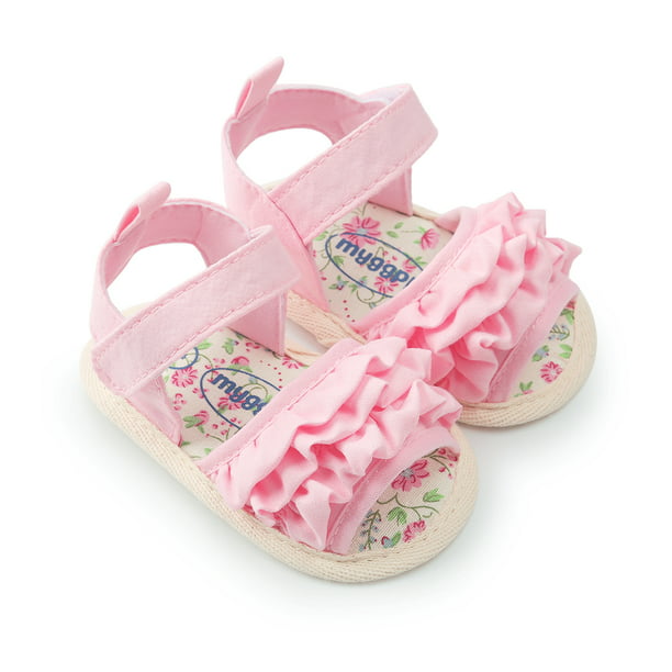 New Summer Girls Flower Sandals Princess Kids Children Baby Shoes Size 7.5-9.5